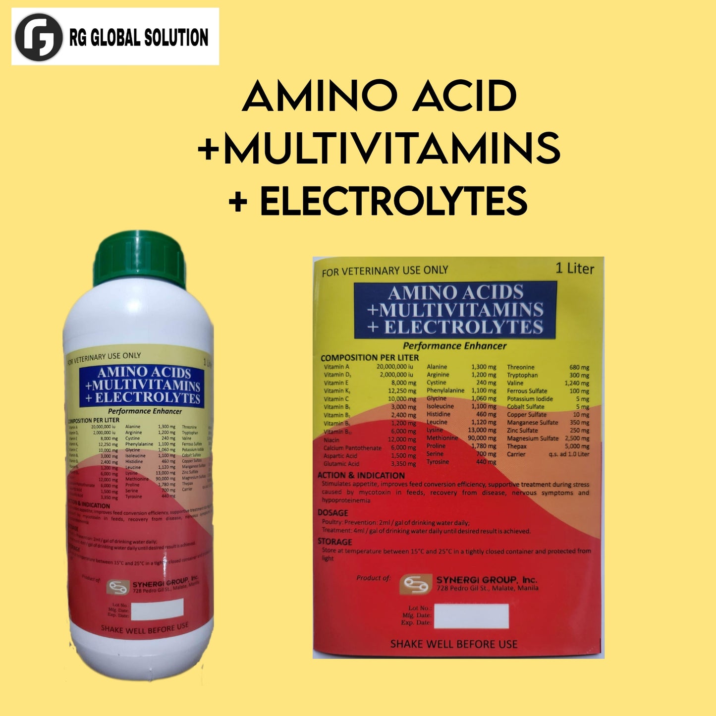 Amino Acid +MULTIVITAMINS +ELECTROLYTES